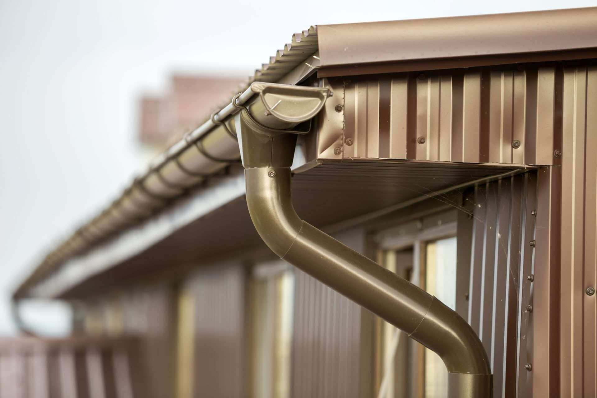 image of guttering on side of a property